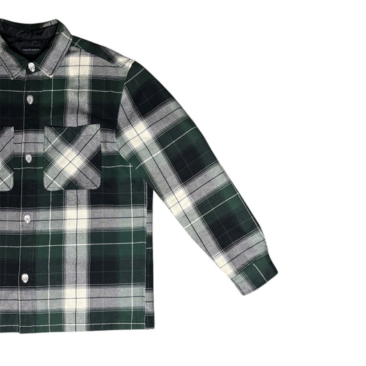 CHILD OF VNVRCHY SKULL HEAD HEAVY BUTTON SNAP FLANNEL
