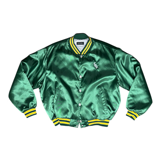 CHILD OF VNVRCHY VINTAGE SATIN SKULL HEAD BOMBER