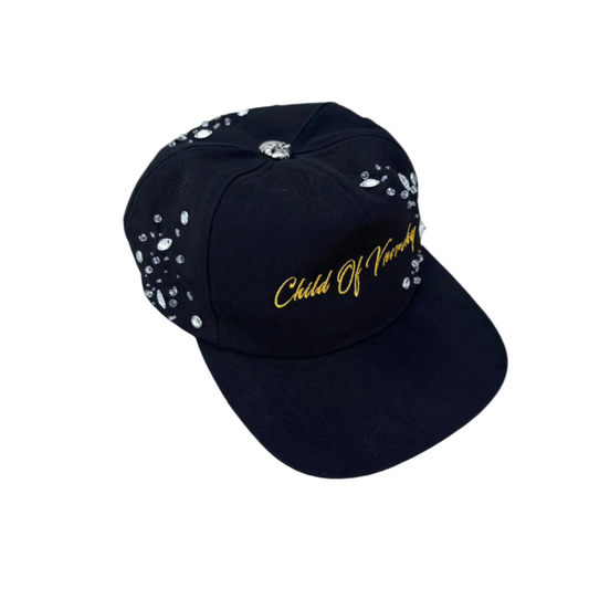 CHILD OF VNVRCHY ADJUSTABLE SCRIPT CRYSTAL HAT