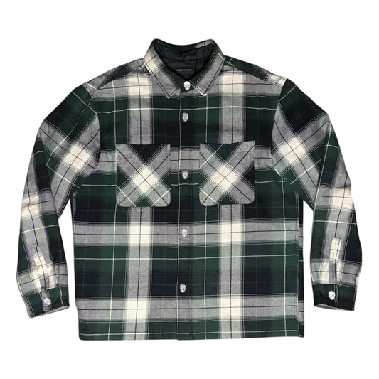 CHILD OF VNVRCHY SKULL HEAD HEAVY BUTTON SNAP FLANNEL