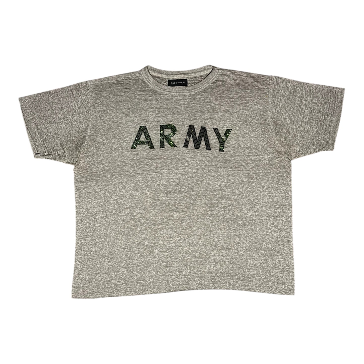 CHILD OF VNVRCHY VINTAGE RHINESTONE ARMY TEE