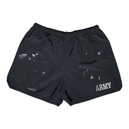 CHILD OF VNVRCHY VINTAGE PAINT ARMY TRAINING SHORTS