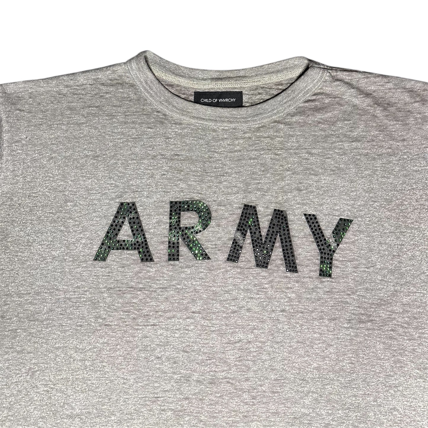 CHILD OF VNVRCHY VINTAGE RHINESTONE ARMY TEE