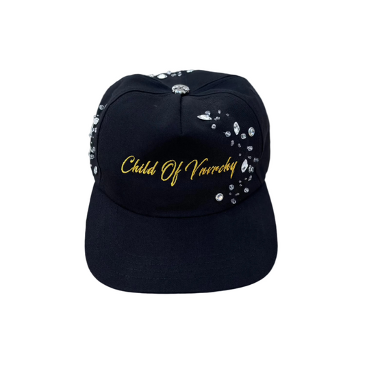 CHILD OF VNVRCHY ADJUSTABLE SCRIPT CRYSTAL HAT